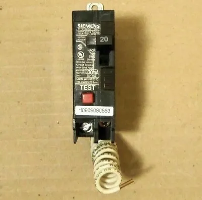 Buy New Take Out Siemens Type BLEH 1 Pole 20 Amp 120/240 GFCI Circuit Breaker BE120H • 119$