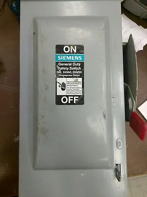 Buy Siemens GF322NR 60A Fusible Safety Switch Disconnect 240V 60 Amp(B6C25) • 350$