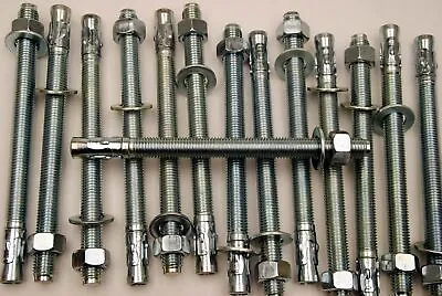Buy (6) Concrete Wedge Anchor Bolts 3/4 X 10 Includes Nuts & Washers • 54.99$