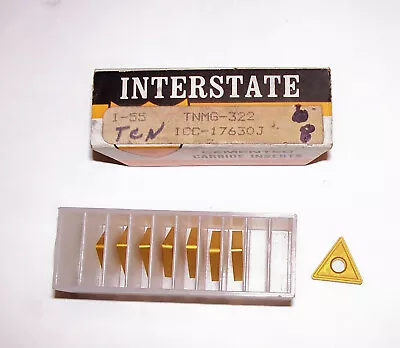 Buy INTERSTATE TNMG-322 X 8 PCS. INDEXABLE  INSERTS  I-55  Lathe, Fly Cutter • 40$