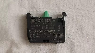Buy Lot Of 5 Allen Bradley 800F-X10 SER. A 22.5MM 1 Normally Open Contact Block 10A • 27$