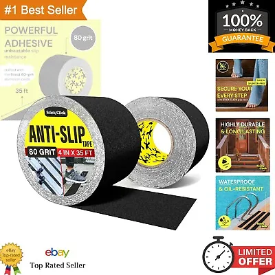 Buy Grip Tape – 2 Roll Anti Slip Tape 4 In X 70 Ft – 80-Grit Non Slip Tape – Wate... • 63.44$