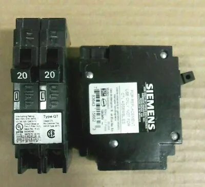Buy ITE Siemens QT Q2020NC 2 Pole 20 Amp Tandem 120/240 V Circuit Breaker • 16.99$