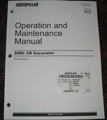 Buy Cat Caterpillar 308c Cr Excavator Operation & Maintenance Book Manual S/n Kcx • 89.99$