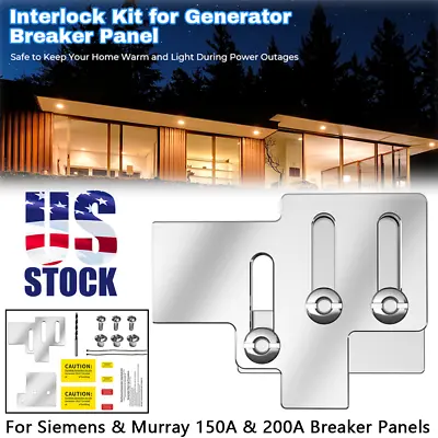 Buy For Siemens Murray 150A & 200A Breaker Panels Generator Interlock Kit SM200 US • 41.99$