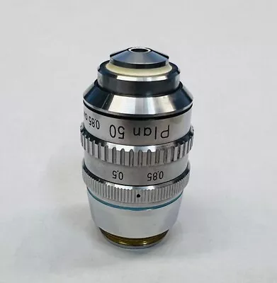 Buy Nikon Plan 50X/0.85 Microscope Objective Lens With Iris Labophot Optiphot 160mm • 149$