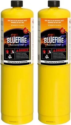 Buy BLUEFIRE 2x MAPP MAP PRO Gas Fuel Cylinder,14.1oz,Hotter Than Propane • 36.75$