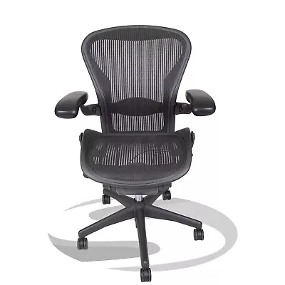 Buy Herman Miller Aeron Chair Size B Spin Lumbar Fully Loaded Black • 562.59$