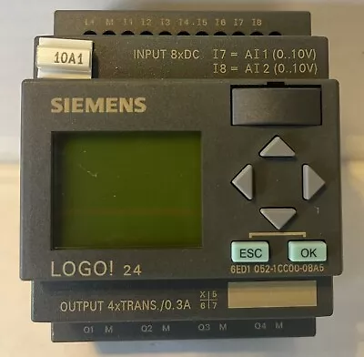 Buy Siemens Logic Controller LOGO !24   6ED1 052-1CC00-0BA2 • 50$