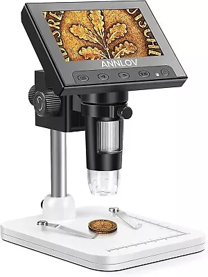 Buy 4.3 Inch Coin Microscope,ANNLOV 50X-1000X Magnification LCD Digital Microscope 8 • 37.91$