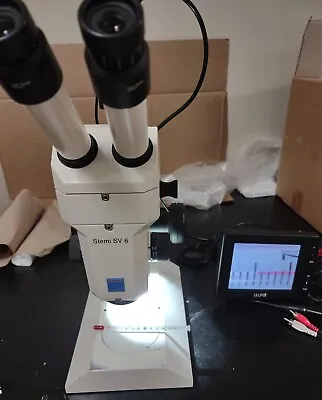 Buy Zeiss Stemi SV 6 Microscope 1x Or 0.63x Trinocular 0.63TV, Camera & Monitor • 4,000$