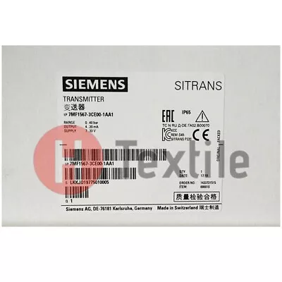 Buy 1PCS  — Siemens Pressure Gauge 7MF1567-3CE00-1AA1 Range 0-40 Bar • 192.59$