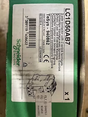 Buy Schneider Electric TeSys Deca Contactor 50A 40HP LC1D50AB7 • 75$