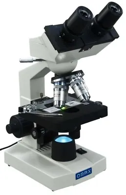 Buy OMAX 40X-2000X Binocular Compound LED Microscope W/ Mechanical Stage Open-BOX • 150.56$