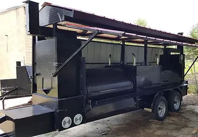 Buy Mega T Rex Pro Roof BBQ Smoker Cooker Grill Trailer Mobile Food Truck Business  • 23,999$