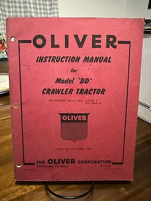Buy Oliver Cletrac DD Bulldozer Dozer Crawler Owner Operator & Instruction Manual • 45$