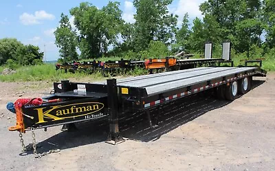 Buy New! 2022 Kaufman 30 Ft. Heavy Equipment Flatbed Trailer 20 Ton Tag -45000 GVWR • 1$