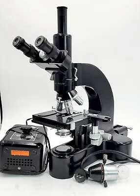 Buy Leitz Wetzlar Trinocular ORTHOLUX Bright Field Microscope W/4 Objectives • 1,975$