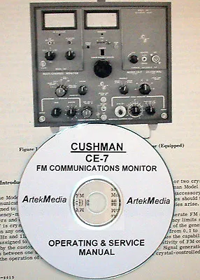 Buy Cushman Ce-7 Fm Communications Monitor Operating & Service Manual • 12.95$