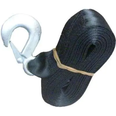 Buy Black Trailer Winch Replacement Strap 2  X 20' And Safety Hook For Boat, Jet Ski • 33.40$