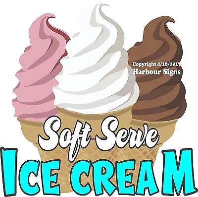 Buy Ice Cream Decal 14  Soft Serve Food Truck Concession Food Truck Cater Sticker  • 16.99$