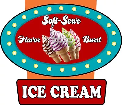 Buy Ice Cream Soft Serve Flavor Burst DECAL Concession Food Truck Vinyl Sticker  Icv • 12.99$