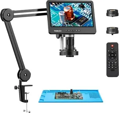 Buy 10  TOMLOV 2000x Digital Microscope HDMI Solder Camera Video LCD Coin Magnifier • 265$