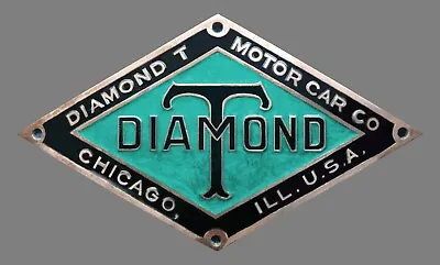 Buy Diamond T - Vintage 1900s Teal Color Radiator Emblem  Sticker Decal • 14$