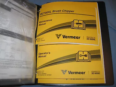 Buy Vermeer Bc700xl Brush Chipper Parts Operator Maintenance Manual Set Wood Shred • 109.99$