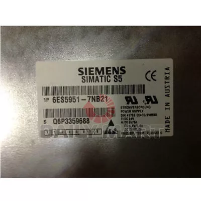 Buy SIEMENS NEW 6ES5951-7NB21 PLC Simatic S5 Power Supply DC 24V, 3A • 598.96$
