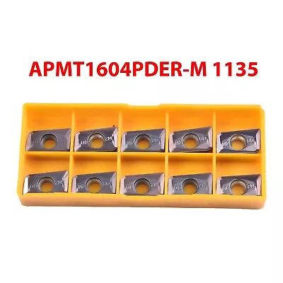 Buy Inserts 10X 1135 HRC65 APMT1604PDER Replacement Tool Woodworking Machinery • 12.58$
