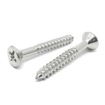 Buy #10 Stainless Phillips Flat Head Wood Screws (Choose Length & Qty) • 10.03$