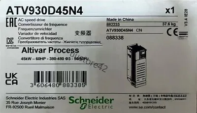 Buy Brand New Schneider Electric ATV930D45N4 Inverter Sealed In Box Fast Shipping • 4,418.53$