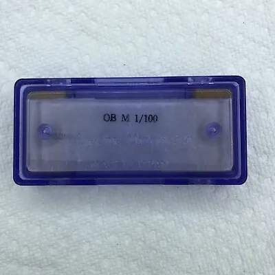 Buy OB-M-1/100 Microscope Stage Objective Micrometer Calibration Slide Olympus Japan • 50$