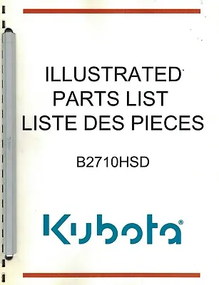 Buy Kubota Original B2710hsd  Lawn Tractors Parts Manual  New    • 59.95$