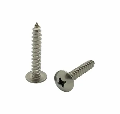 Buy 100 Qty #8 X 1  Truss Head 304 Stainless Phillips Head Wood Screws (BCP96) • 12.99$