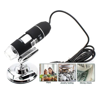 Buy 1600X Zoom In Digital Monocular Microscope USB Camera Focus For Adult/Children  • 22.99$