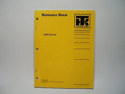 Buy Thermo-King Maintenance Manual AMD Series M1 M2 Refrigeration Bus Coach Wiring  • 11.95$