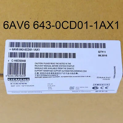Buy SIEMENS TOUCH PANEL Module 6AV6643-0CD01-1AX1 6AV6 643-0CD01-1AX1 • 1,900.41$