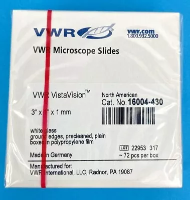 Buy VWR Microscope Slide 3 X 1 In. X 1 Mm 648 Slides • 98$