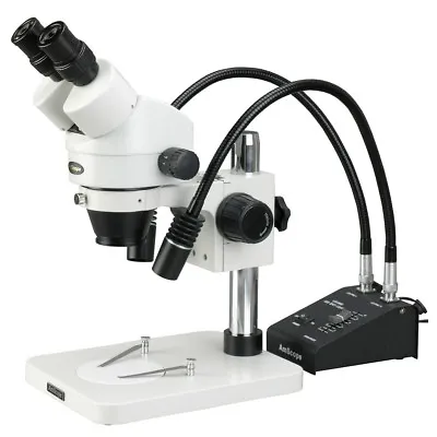 Buy AmScope 3.5X-180X Electronics Inspection Zoom Stereo Microscope + Gooseneck LED • 533.99$