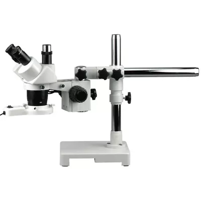 Buy AmScope 20X-40X-80X Trinocular Boom Stereo Microscope + Fluorescent Light • 405.99$