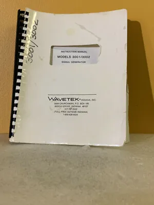 Buy Wavetek Models 3001/3002 Signal Generator Instruction Manual • 39.99$