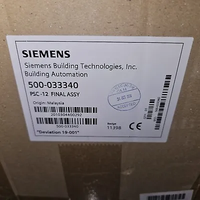 Buy SIEMENS 500-033340 PSC-12 12AMP Power Supply For NCCNT WAN NEW • 2,000$