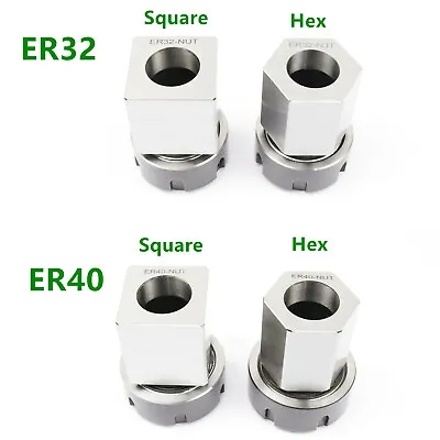 Buy ER-32 ER-40 Square Hex Collet Block Chuck Holder For CNC Lathe Engraving Machine • 43.99$