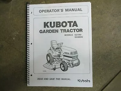Buy Kubota G2160 G2460G G 2160 G Lawn Tractor Owners & Maintenanc Manual • 35$