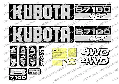 Buy Kubota  B7100 Hst Compact Tractor Decal Sticker Set • 40.47$