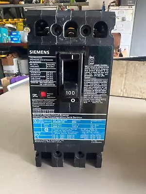 Buy Siemens Sentron Molded Case Circuit Breaker ED63B100L Open Box • 249.99$