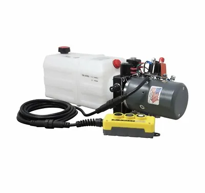 Buy Single & Double Hydraulic Pump For Dump Trailer KTI - 12VDC - 6 Quart Reservoir • 400$