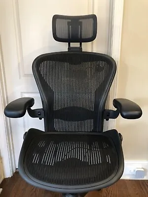 Buy Herman Miller Aeron Office Chair  Size B Fully Loaded Version With Headrest • 655$